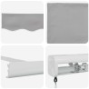 Auvent rétractable Gris clair 300 x 250 cm Toile et Aluminium 621964621964