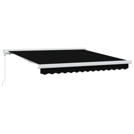 Auvent rétractable Noir 300 x 250 cm Toile et Aluminium 621966621966
