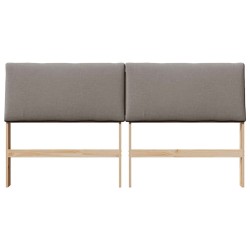 Tête de lit capitonnée Taupe 200 cm Pin massif 621969621969