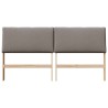 Tête de lit capitonnée Taupe 200 cm Pin massif 621969621969