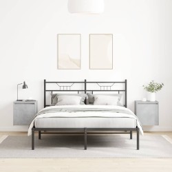 Tables de chevet murales 2 pcs gris béton 38x34x40 cm 621971621971