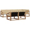 Ensemble de canapés d'extérieur 7 pcs Naturel et Beige 621973621973