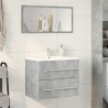 Armoire d'évier Gris béton 60x38,5x48 cm Aggloméré 621975621975