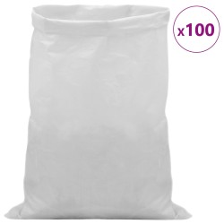 Sacs tissés 100 pcs Blanc 60 x 100 cm PP 621976621976