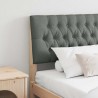 Tête de lit capitonnée Gris foncé 200 cm Pin massif 621977621977