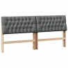 Tête de lit capitonnée Gris foncé 200 cm Pin massif 621977621977