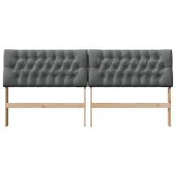 Tête de lit capitonnée Gris foncé 200 cm Pin massif 621977621977