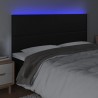 Tête de lit à LED Noir 160x5x118/128 cm Similicuir 621982621982