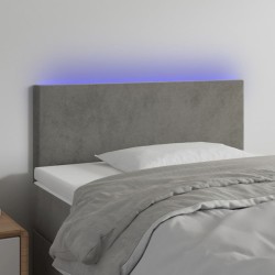 Tête de lit à LED Gris clair 90x5x78/88 cm Velours 621985621985