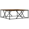 Table basse chêne fumé 100x100x40 cm bois d'ingénierie 621990621990