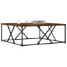 Table basse chêne fumé 100x100x40 cm bois d'ingénierie 621990621990