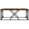 Table basse chêne fumé 100x100x40 cm bois d'ingénierie 621990621990