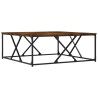 Table basse chêne fumé 100x100x40 cm bois d'ingénierie 621990621990