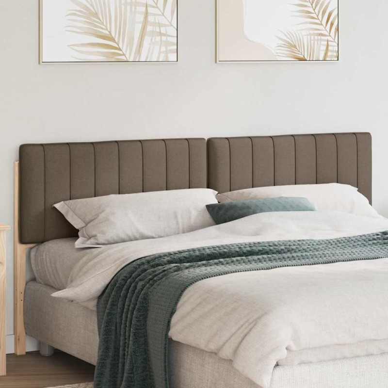 Tête de lit capitonnée Marron et Taupe 200 cm Pin massif 621991621991
