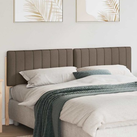 Tête de lit capitonnée Marron et Taupe 200 cm Pin massif 621991621991