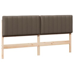 Tête de lit capitonnée Marron et Taupe 200 cm Pin massif 621991621991