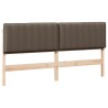 Tête de lit capitonnée Marron et Taupe 200 cm Pin massif 621991621991