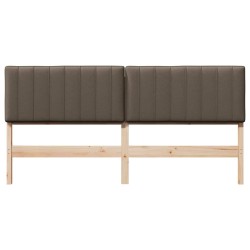 Tête de lit capitonnée Marron et Taupe 200 cm Pin massif 621991621991
