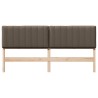 Tête de lit capitonnée Marron et Taupe 200 cm Pin massif 621991621991