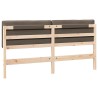 Tête de lit capitonnée Marron et Taupe 200 cm Pin massif 621991621991