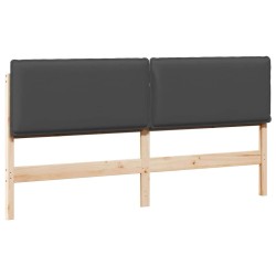 Tête de lit capitonnée Gris Naturel et Foncé 200 cm Pin massif 621992621992