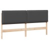 Tête de lit capitonnée Gris Naturel et Foncé 200 cm Pin massif 621992621992