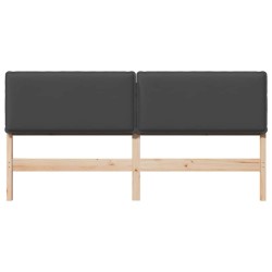 Tête de lit capitonnée Gris Naturel et Foncé 200 cm Pin massif 621992621992