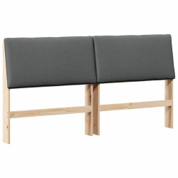 Tête de lit capitonnée Gris foncé 200 cm Pin massif 621993621993