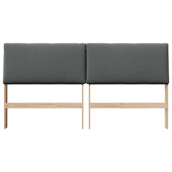 Tête de lit capitonnée Gris foncé 200 cm Pin massif 621993621993