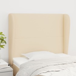 Tête de lit avec oreilles Crème 103x23x118/128 cm Tissu 621994621994