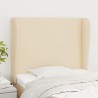 Tête de lit avec oreilles Crème 103x23x118/128 cm Tissu 621994621994