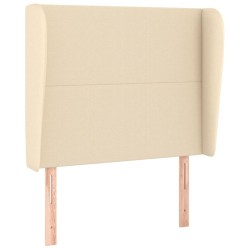 Tête de lit avec oreilles Crème 103x23x118/128 cm Tissu 621994621994