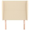 Tête de lit avec oreilles Crème 103x23x118/128 cm Tissu 621994621994
