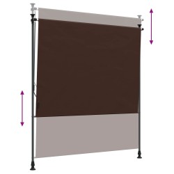 Store Roulant Extérieur Marron 100 x 270 cm 621996621996