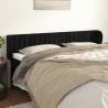 Tête de lit avec oreilles Noir 203x23x78/88 cm Velours 621999621999