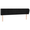 Tête de lit avec oreilles Noir 203x23x78/88 cm Velours 621999621999