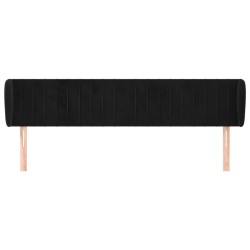 Tête de lit avec oreilles Noir 203x23x78/88 cm Velours 621999621999
