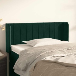 Tête de lit avec oreilles Vert foncé 93x16x78/88 cm Velours 622000622000