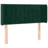 Tête de lit avec oreilles Vert foncé 93x16x78/88 cm Velours 622000622000