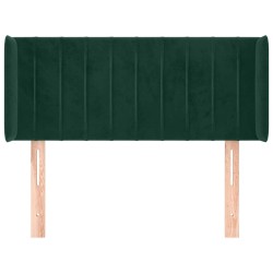 Tête de lit avec oreilles Vert foncé 93x16x78/88 cm Velours 622000622000