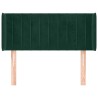 Tête de lit avec oreilles Vert foncé 93x16x78/88 cm Velours 622000622000