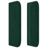Tête de lit avec oreilles Vert foncé 93x16x78/88 cm Velours 622000622000