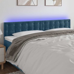 Tête de lit à LED Bleu foncé 180x5x78/88 cm Velours 622004622004
