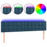Tête de lit à LED Bleu foncé 180x5x78/88 cm Velours 622004622004