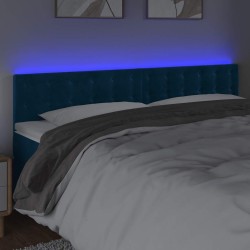 Tête de lit à LED Bleu foncé 180x5x78/88 cm Velours 622004622004