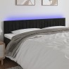 Tête de lit à LED Noir 200x5x78/88 cm Velours 622006622006