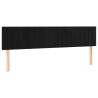 Tête de lit à LED Noir 200x5x78/88 cm Velours 622006622006