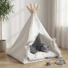 Teepee pour animaux de compagnie avec coussin 40 x 40 x 50 cm 622009622009