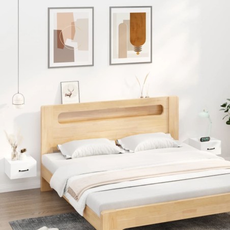 Tables de chevet murales 2 pcs blanc 35x35x20 cm 622010622010