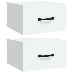 Tables de chevet murales 2 pcs blanc 35x35x20 cm 622010622010